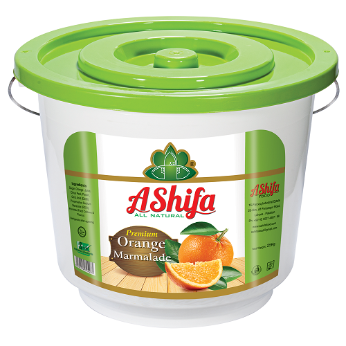 Pure Organic Orange Marmalade Jam 25KG By Ashifa Foods